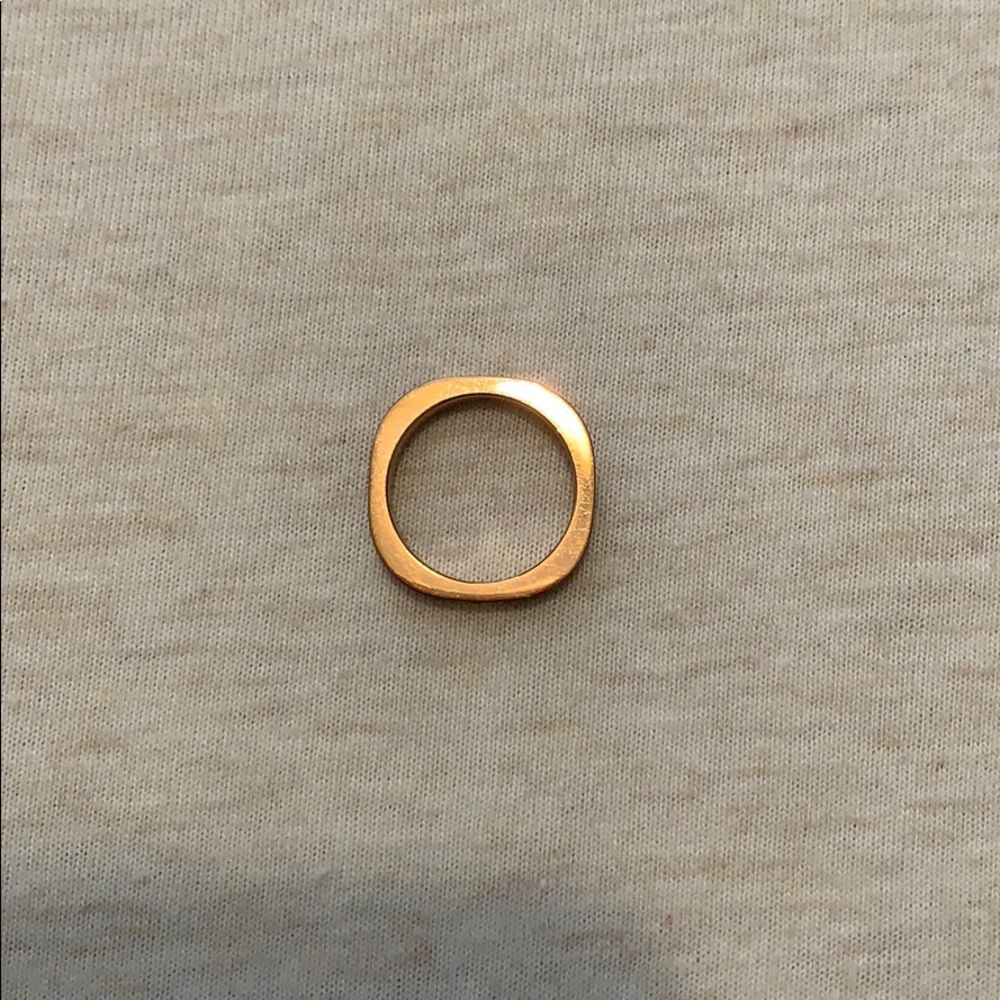 A rose gold ring